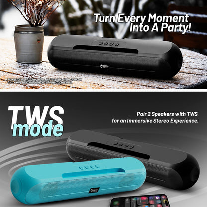 20W Wireless Bluetooth Portable Speaker | 6 Hours Playtime & TWS Mode | Soroo YO-SP29 – Black/Grey/Sage Green/Sky Blue