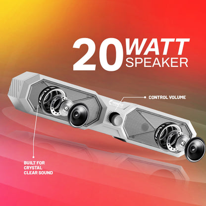 20W Wireless Bluetooth Party Speaker | 6 Hours Playtime, TWS & Multi-Function Switches | Soroo YO-SP44 – Grey/Black/Off White/Sky Blue