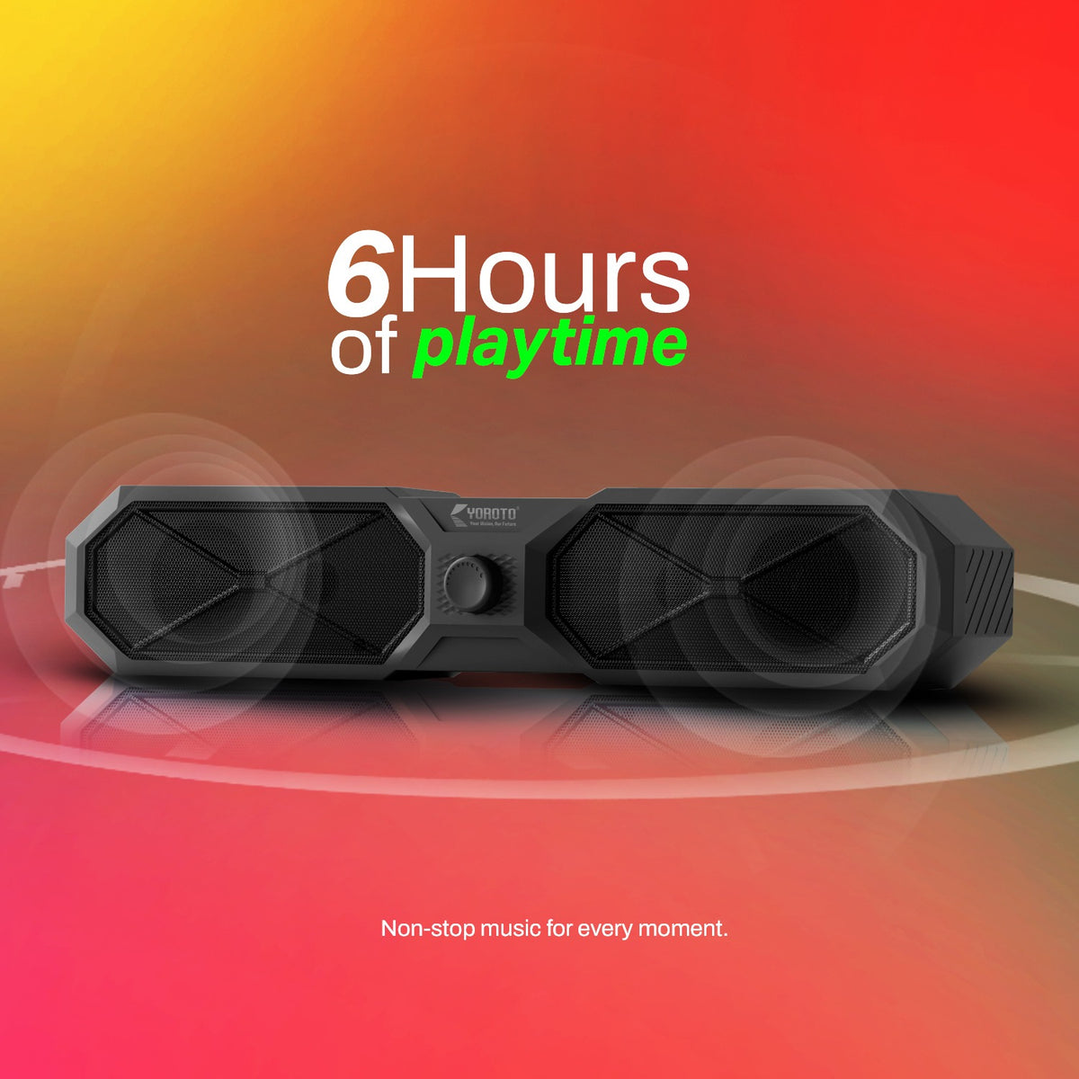 20W Wireless Bluetooth Party Speaker | 6 Hours Playtime, TWS & Multi-Function Switches | Soroo YO-SP44 – Grey/Black/Off White/Sky Blue