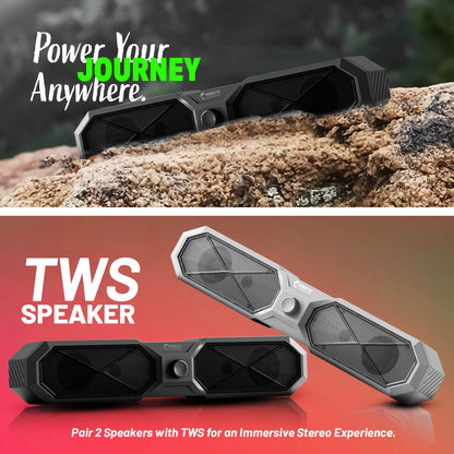 20W Wireless Bluetooth Party Speaker | 6 Hours Playtime, TWS & Multi-Function Switches | Soroo YO-SP44 – Grey/Black/Off White/Sky Blue