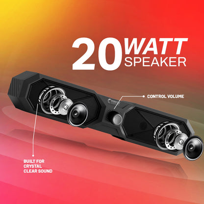 20W Wireless Bluetooth Party Speaker | 6 Hours Playtime, TWS & Multi-Function Switches | Soroo YO-SP44 – Grey/Black/Off White/Sky Blue
