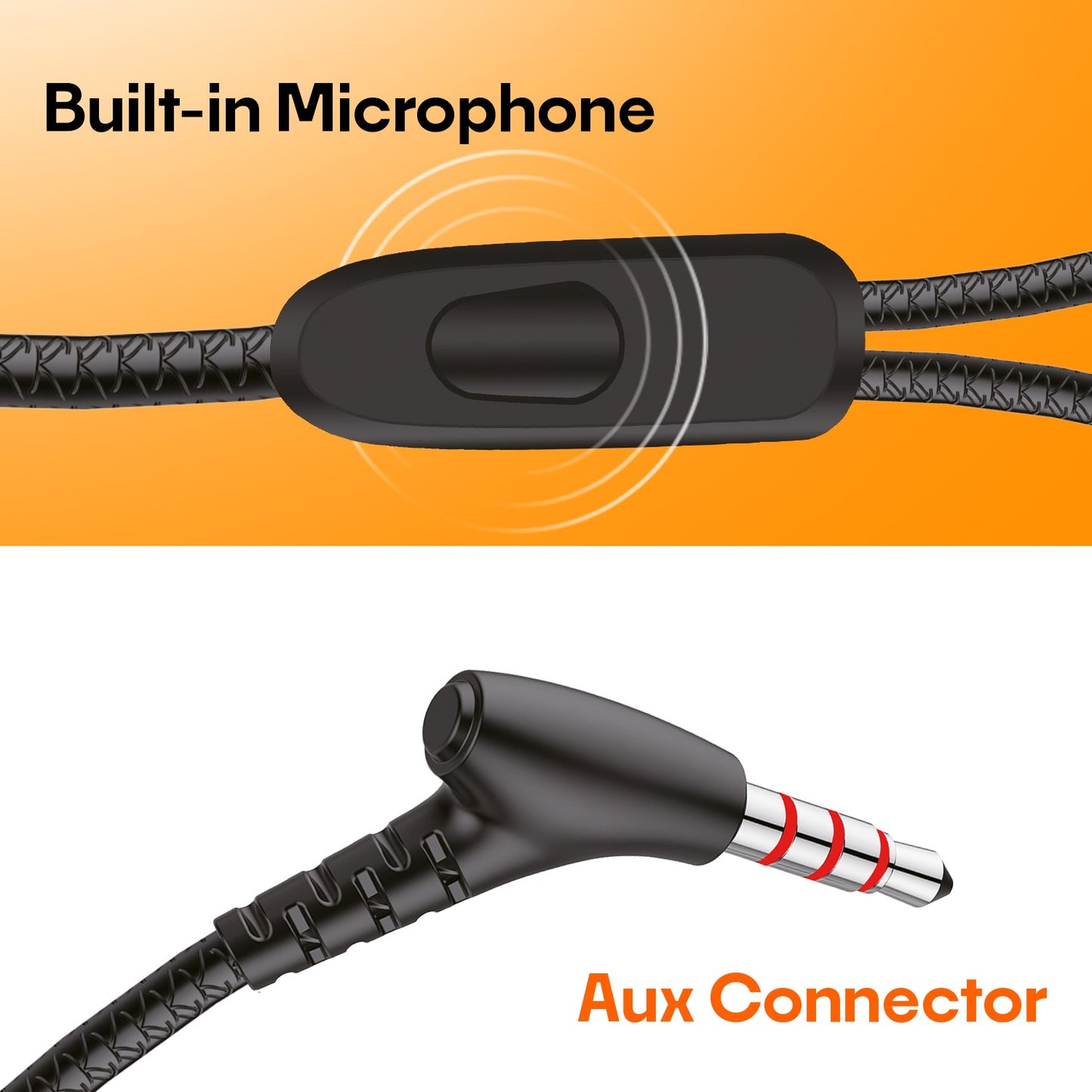 Wired Earphones with Mic, Deep Bass & Hi-Fi Sound Soroo SR-A50