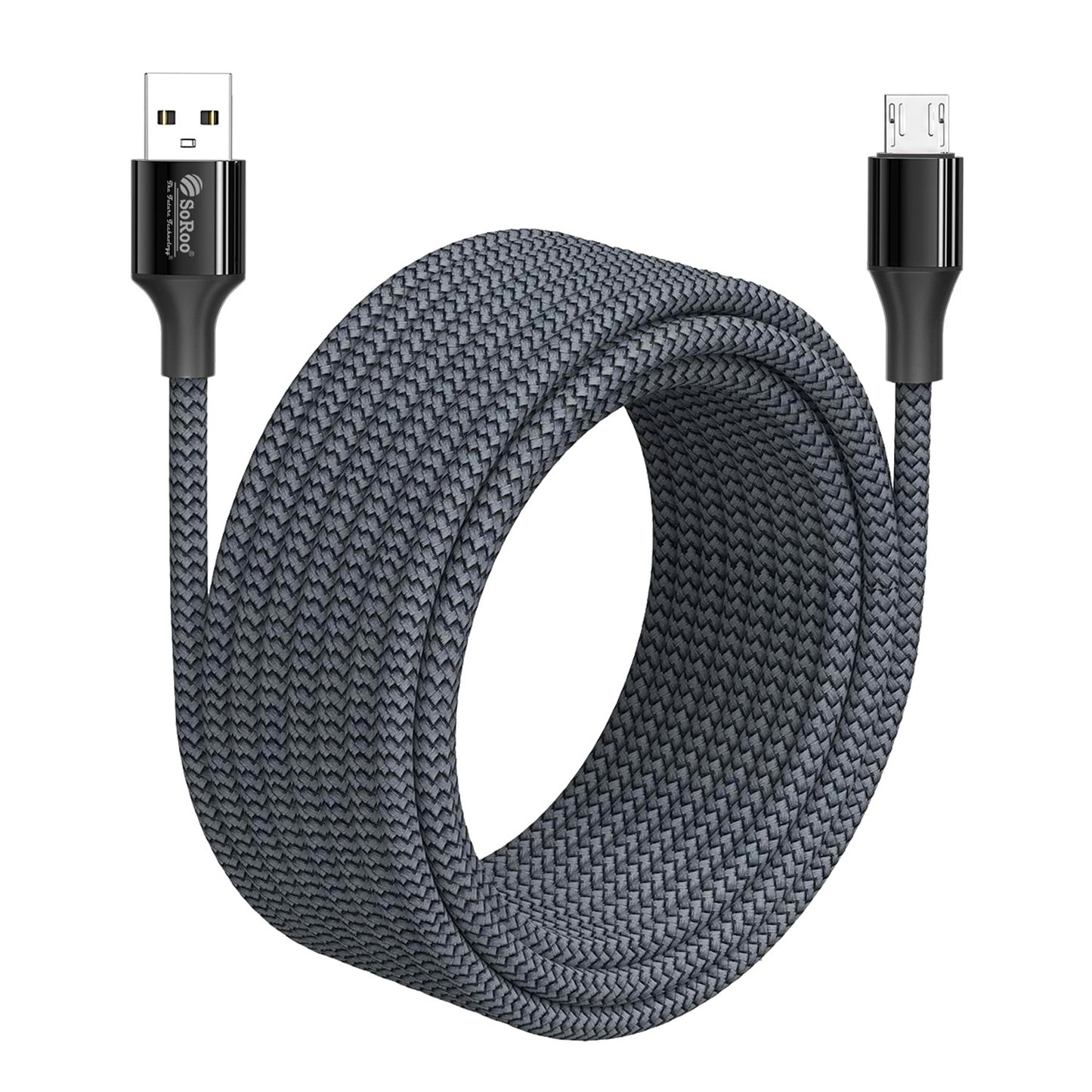 V8 Micro USB Cable | Fast Charging & Data Sync | Soroo SR-DT09V8 – Grey