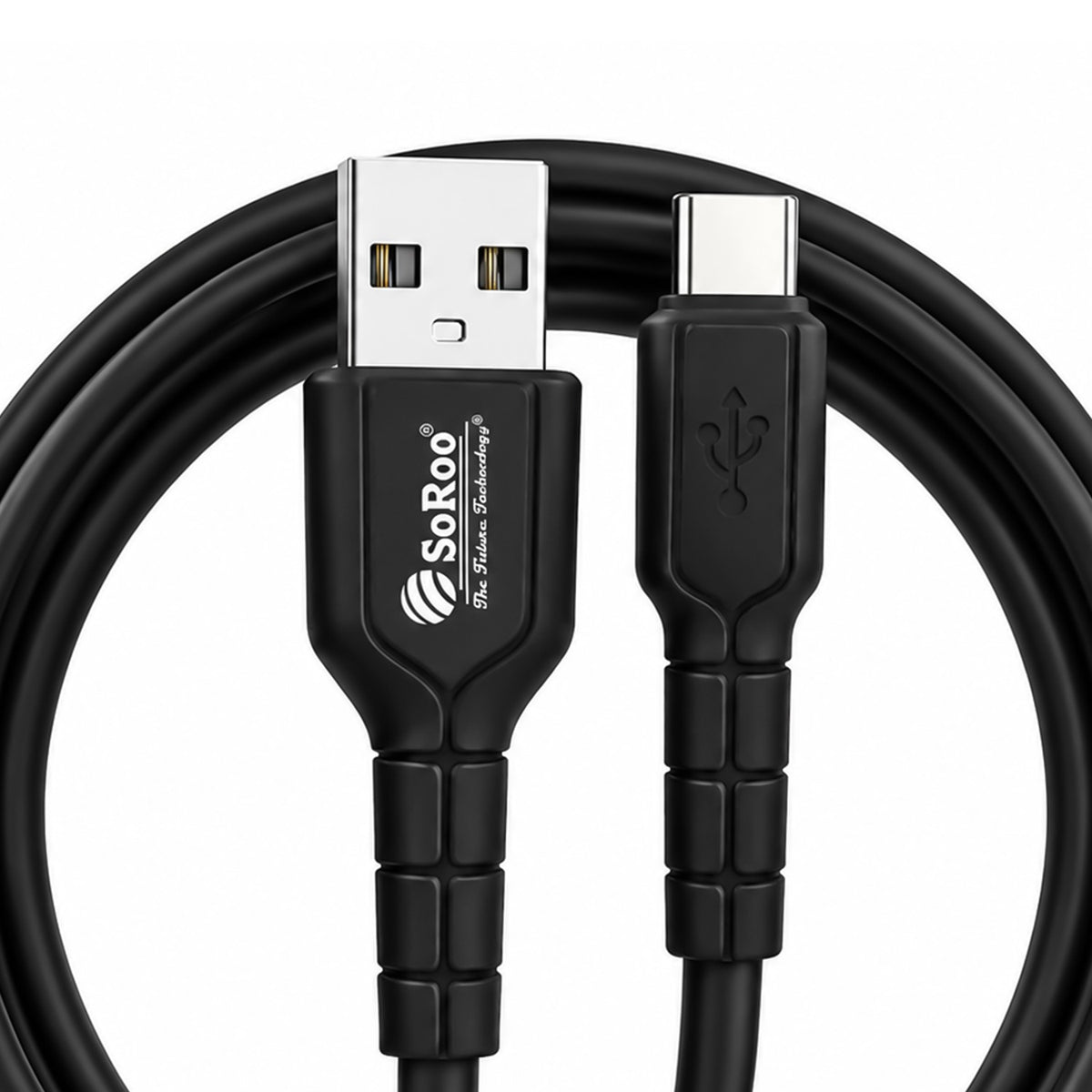 USB to Type-C Cable | 38W Fast Charging & Data Sync | Soroo SR-DT21 – Black