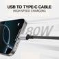 80W Fast Charging Data Cable | 1.2m Nylon Braided Cable | Soroo SR-DT22 – Black