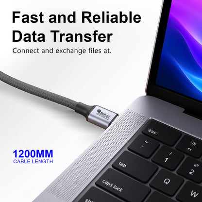 80W Fast Charging Data Cable | 1.2m Nylon Braided Cable | Soroo SR-DT22 – Black