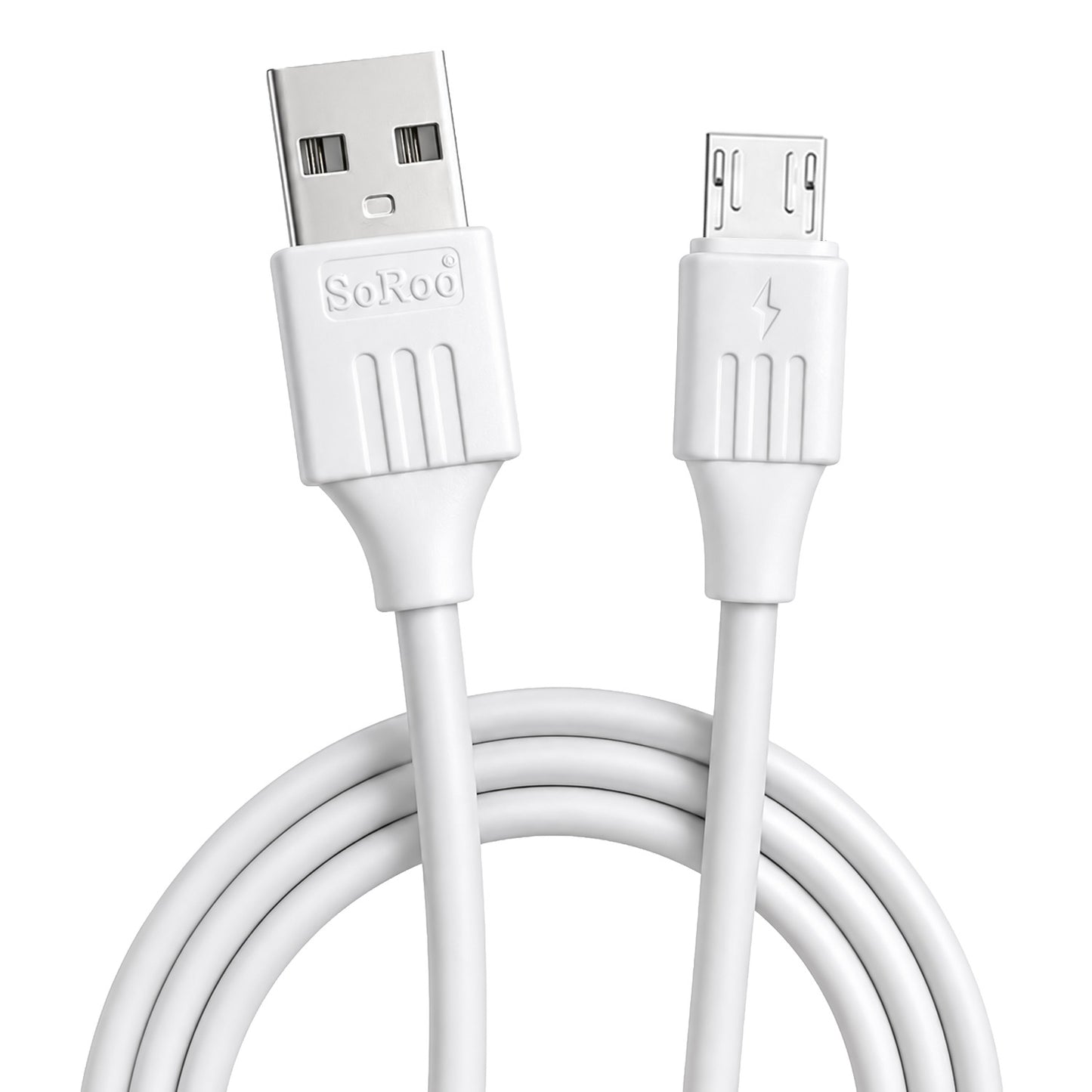 65W Fast Charging V8 Micro USB Cable | Charging & Data Sync Cable | Soroo SR-DTRED2.0V8 – White
