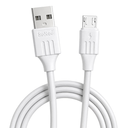 65W Fast Charging V8 Micro USB Cable | Charging & Data Sync Cable | Soroo SR-DTRED2.0V8 – White