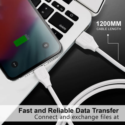 65W Fast Charging V8 Micro USB Cable | Charging & Data Sync Cable | Soroo SR-DTRED2.0V8 – White