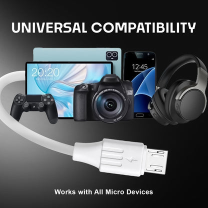 65W Fast Charging V8 Micro USB Cable | Charging & Data Sync Cable | Soroo SR-DTRED2.0V8 – White
