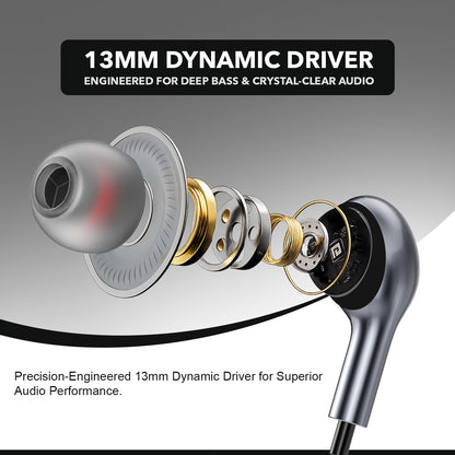 Wired Earphones 13mm Dynamic Driver Hi-Fi Bass Sound Mic Control Type-C In-Ear Earphones SOROO SR-X193