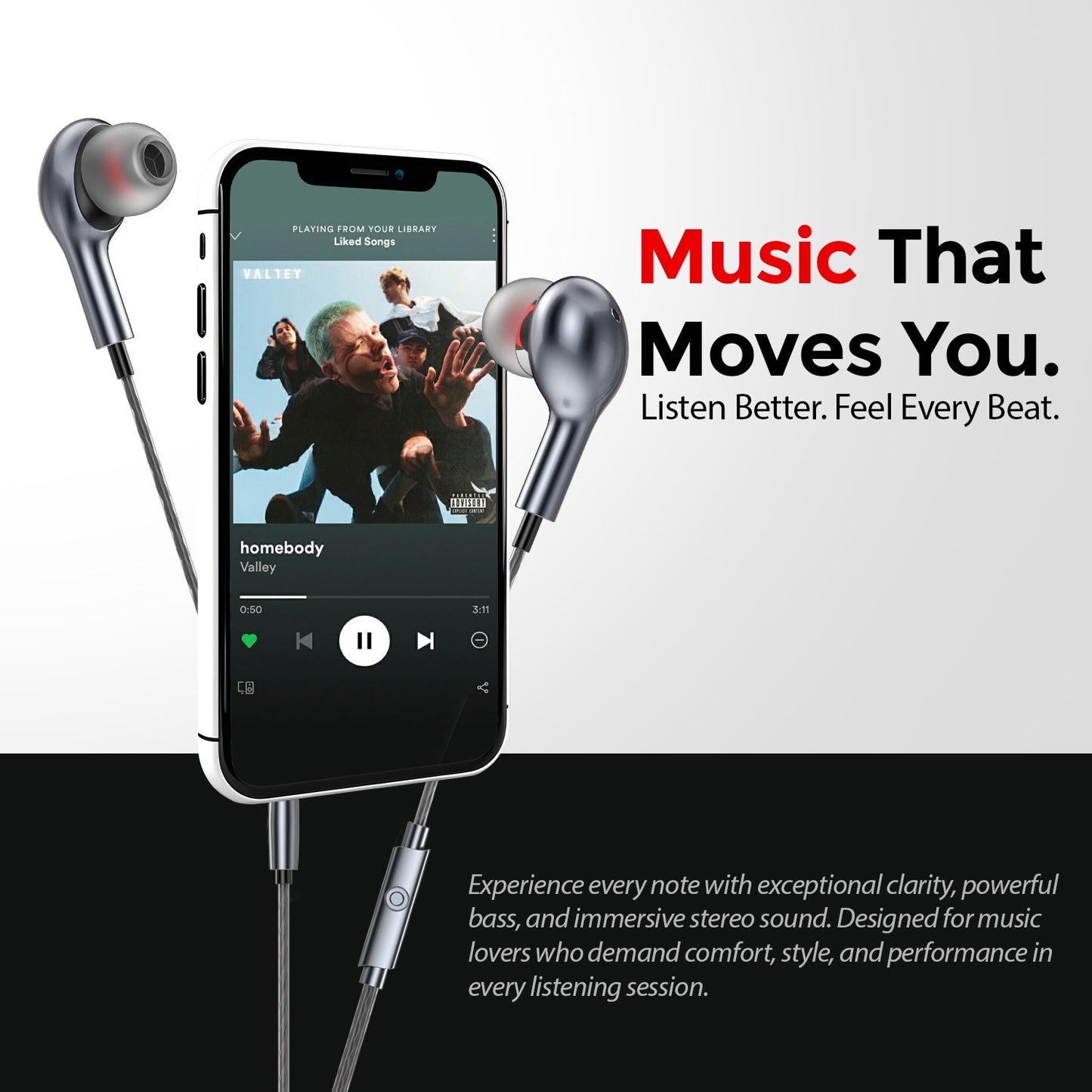 Wired Earphones 13mm Dynamic Driver Hi-Fi Bass Sound Mic Control Type-C In-Ear Earphones SOROO SR-X193