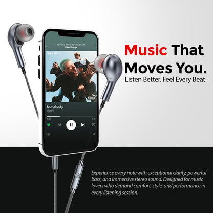 Wired Earphones 13mm Dynamic Driver Hi-Fi Bass Sound Mic Control Type-C In-Ear Earphones SOROO SR-X193