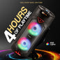40W Wireless Bluetooth Speaker with RGB Lights | TWS & Karaoke Mic | Soroo YO-J26 – Black