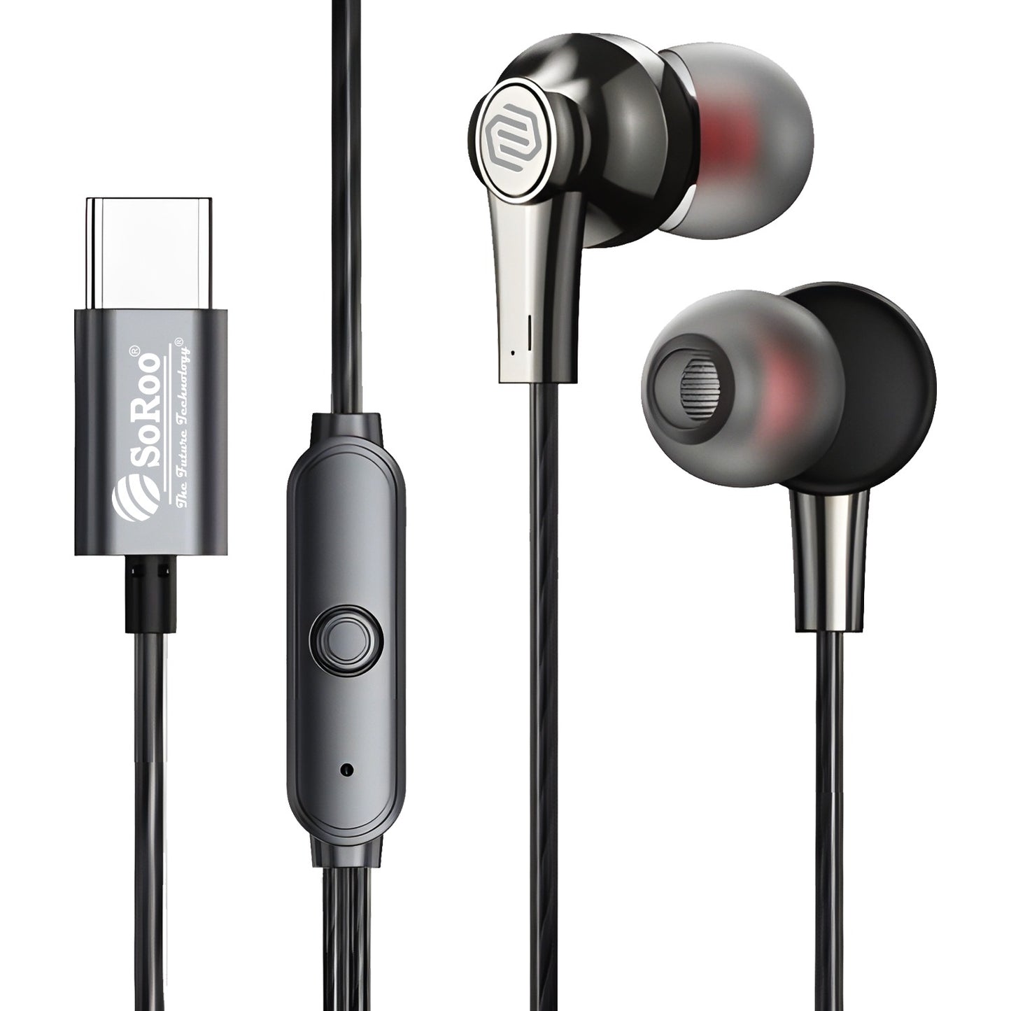 Wired Earphones with Mic, Hi-Fi Sound & 13mm Driver Soroo SR-ITUNE3