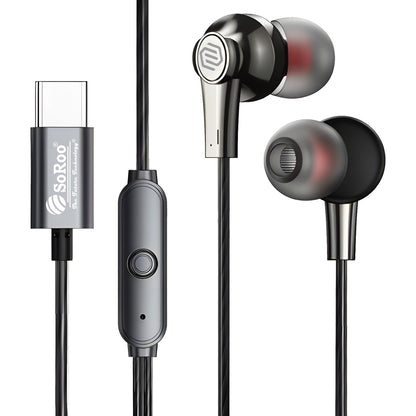 Wired Earphones with Mic, Hi-Fi Sound & 13mm Driver Soroo SR-ITUNE3