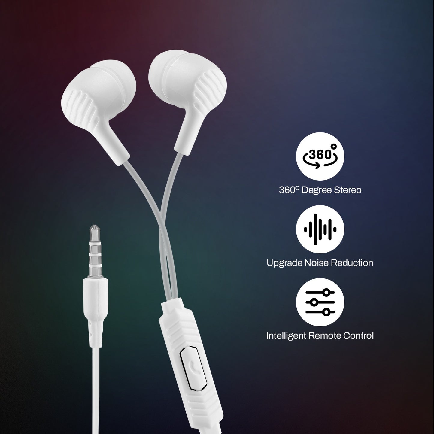 Wired Type-C Magnetic Earphone with Mic High Bass Stereo Sound Black SoRoo A-57