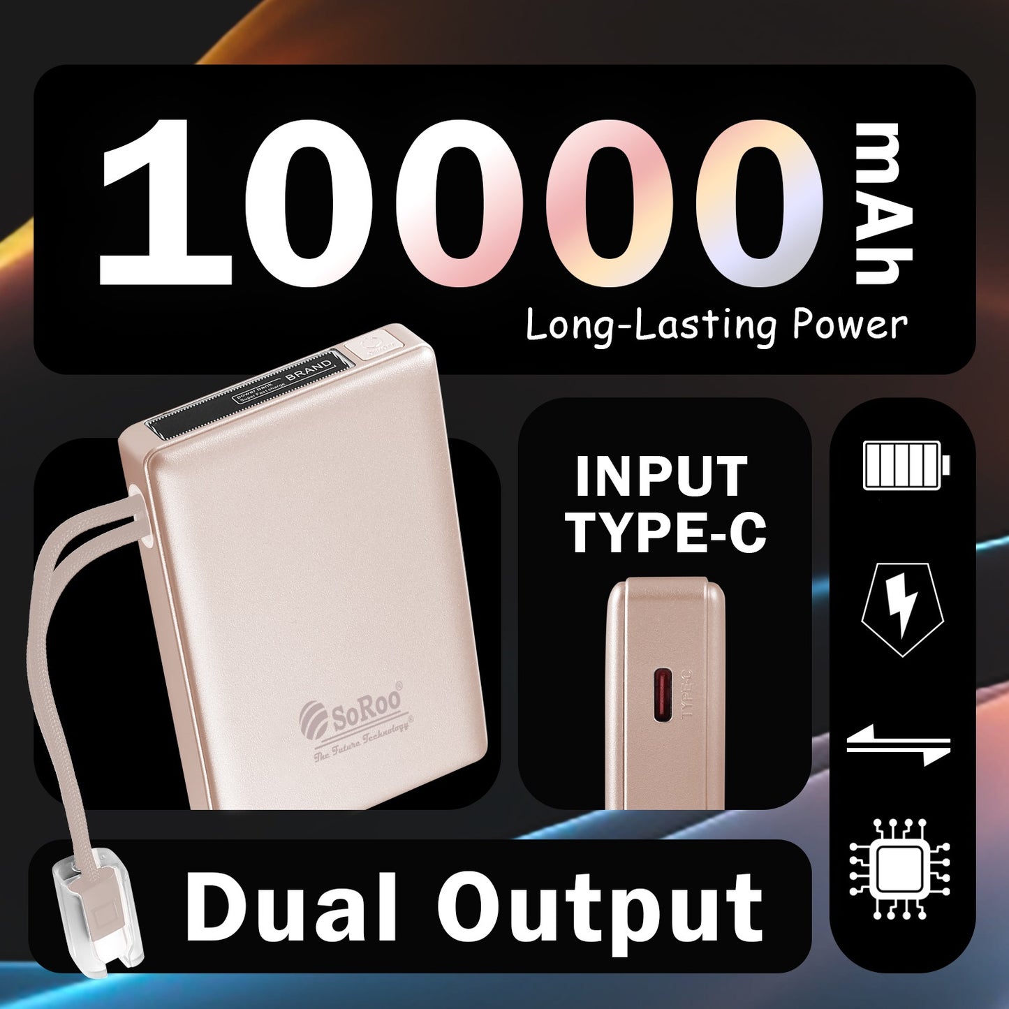 Power Bank Fast Charging 30W 10000mAh SoRoo Future PB193