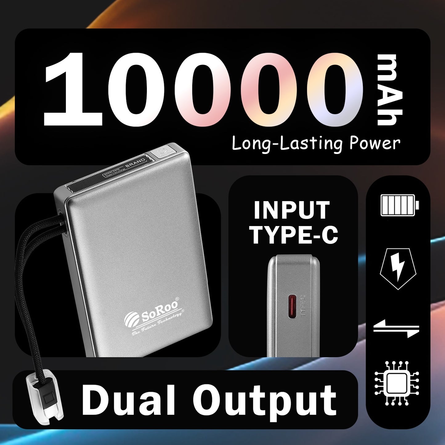 Power Bank Fast Charging 30W 10000mAh SoRoo Future PB193
