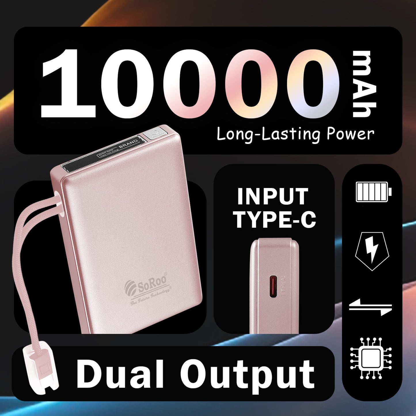 Power Bank Fast Charging 30W 10000mAh SoRoo Future PB193