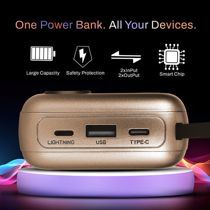 Power Bank Fast Charging 66W 10000mAh SoRoo Future PB194 Golden