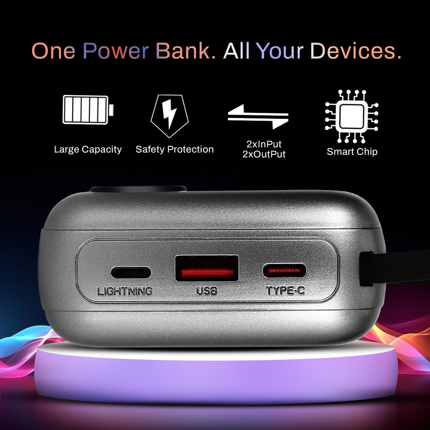 Power Bank Fast Charging 66W 10000mAh SoRoo Future PB194 Golden