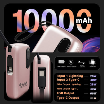 Power Bank Fast Charging 66W 10000mAh SoRoo Future PB194 Golden