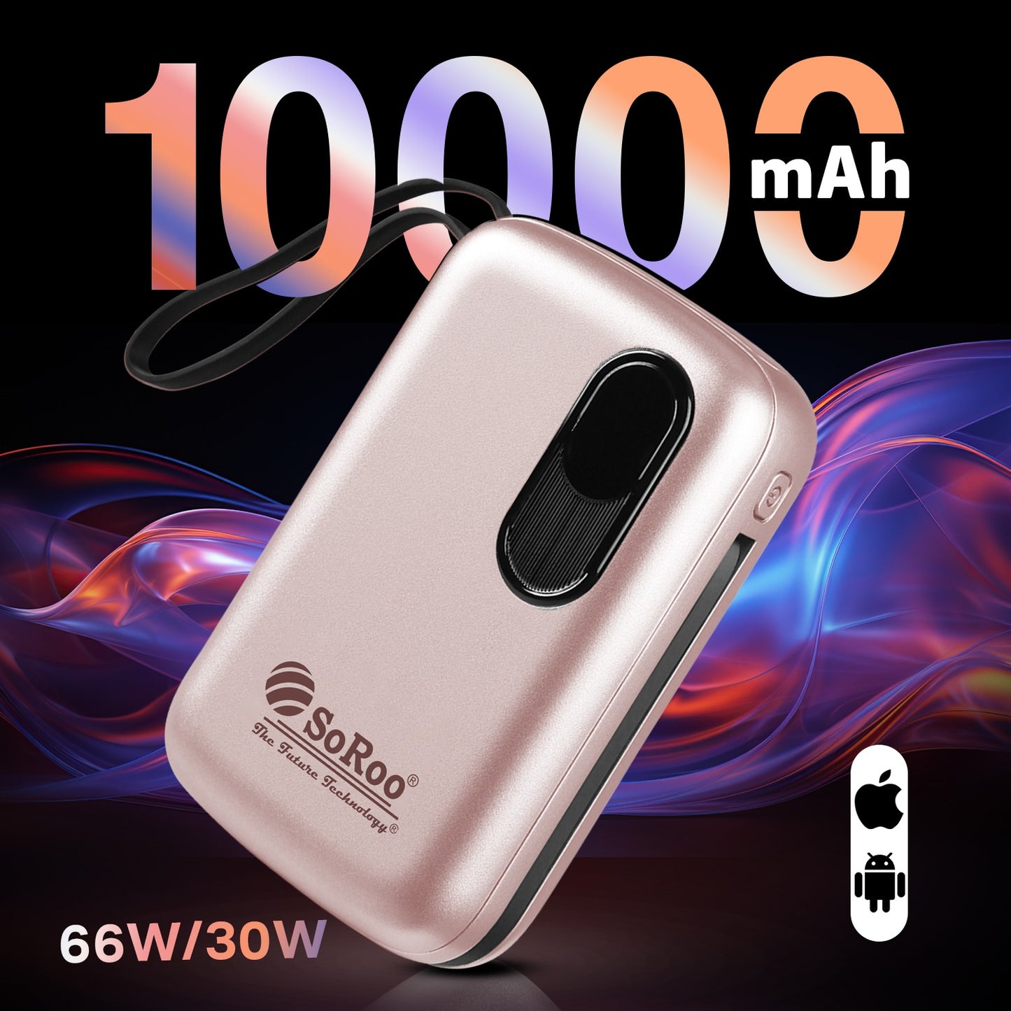 Power Bank Fast Charging 66W 10000mAh SoRoo Future PB194 Golden
