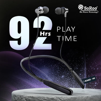 Neckband Wireless Bluetooth Black 92Hr ENC SoRoo Future Neckband I-BAND-40
