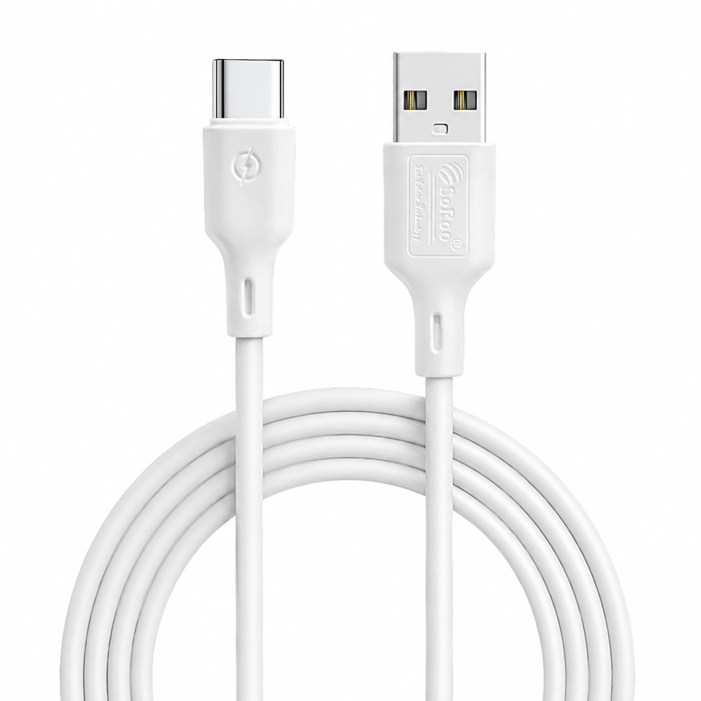 USB to Type-C Data Cable | 24W Fast Charging, 1.2m Length SoRoo SR-DT-RED-TC White