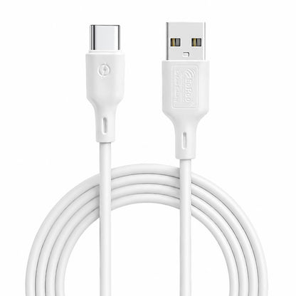 USB to Type-C Data Cable | 24W Fast Charging, 1.2m Length SoRoo SR-DT-RED-TC White