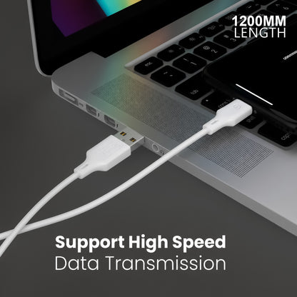 USB to V8 Data Cable | 22W Fast Charging & High-Speed Data Transfer SoRoo SR-DT-RED-V8 White