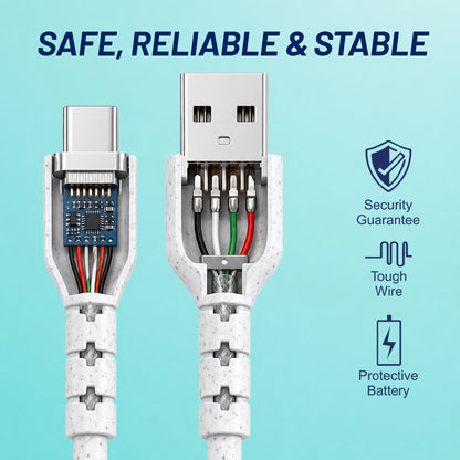 USB to Type-C Data Cable | 3.0A Fast Charging & 1.2m Length SoRoo SR-DT13 White