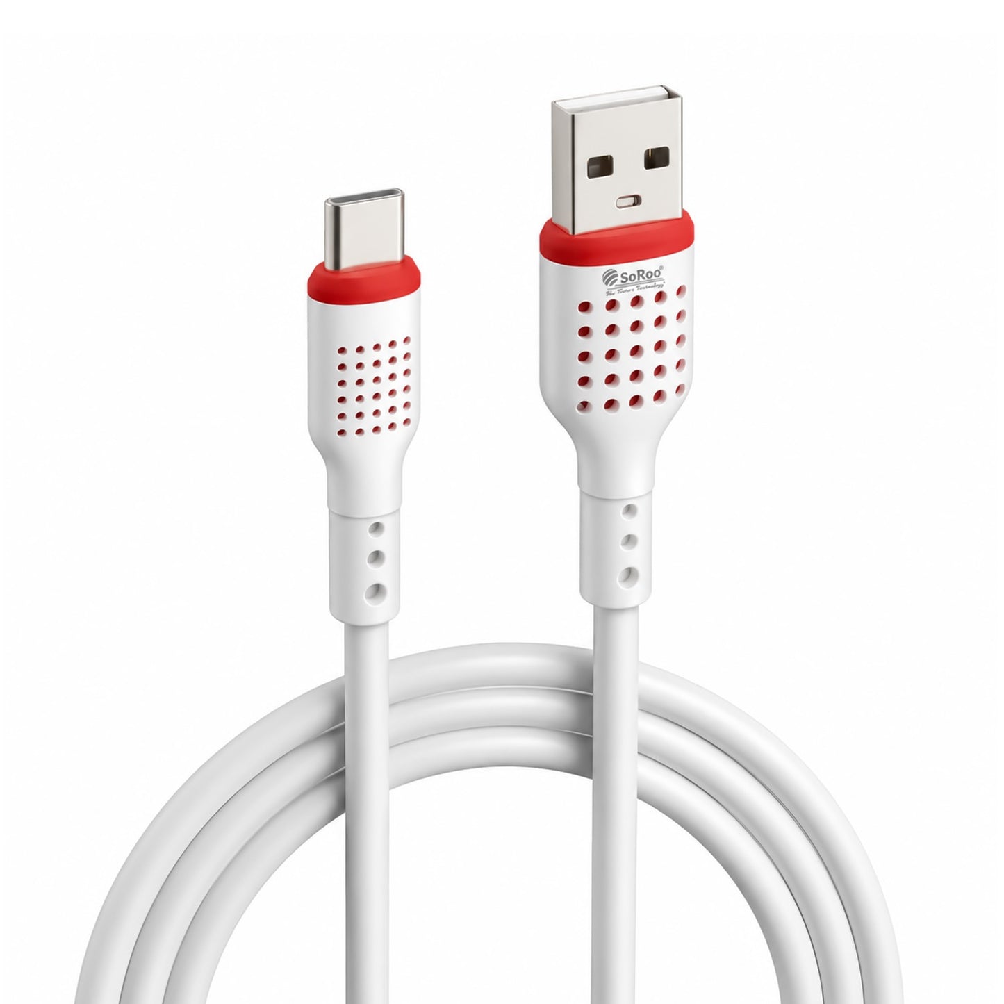 45W Fast Charging Data Cable | SoRoo SR-DT17 White Charging Cable