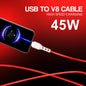 V8 Cable 45W Fast Charging USB to Micro USB Cable | SoRoo SR-DT18V8