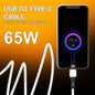 USB to Type-C Fast Charging Cable | High-Speed Data Sync | White SoRoo SR-DT23 65W