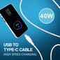 Type C to Type C Cable 40W Fast Charging Data Sync Cable | SoRoo SR-DT89 – White