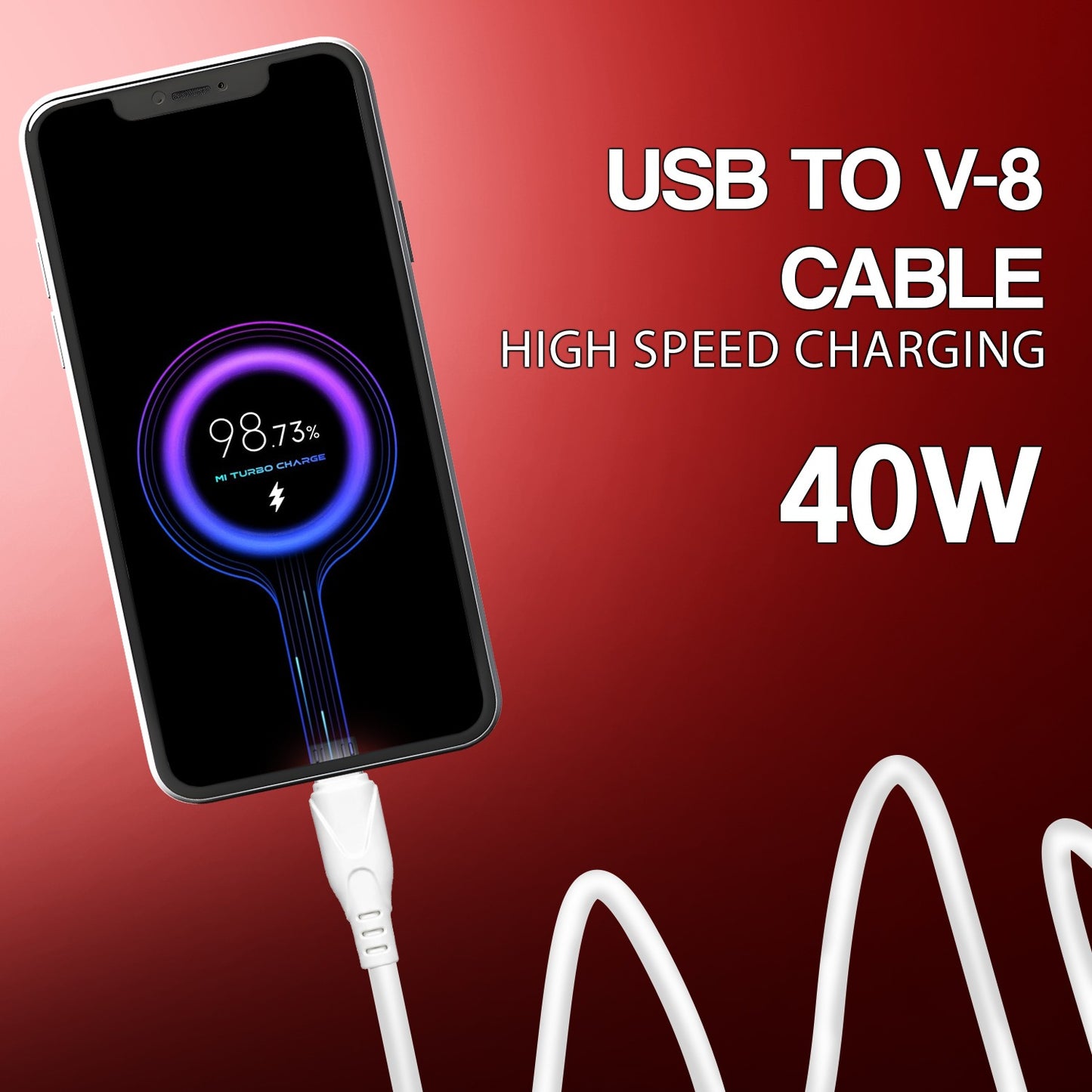 SoRoo SR-DT90 40W USB to Type C Fast Charging Data Cable White