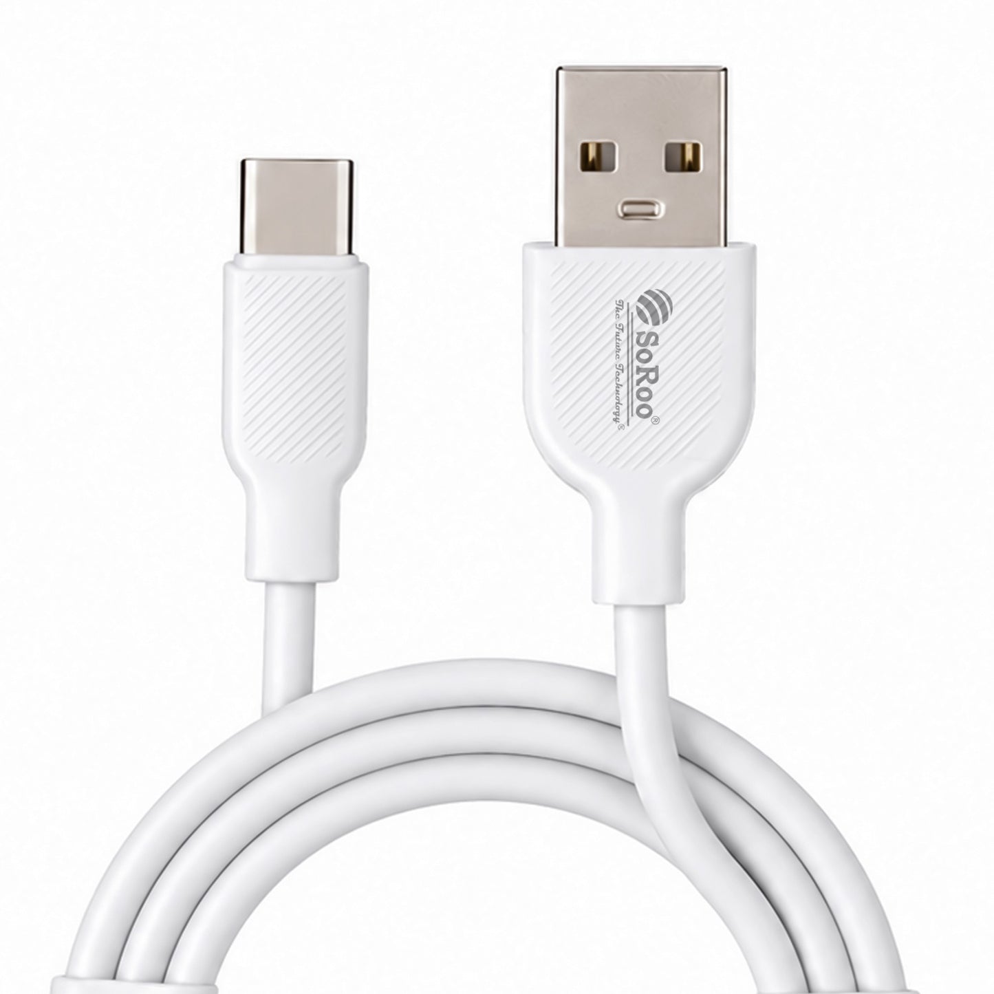 22W USB to Type-C Fast Charging Cable | 1.2m Charging & Data Sync Cable SoRoo SR-DTRED4.0-CBL-WHITE-01