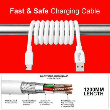USB to Micro USB Cable 22W Fast Charging Data Sync Cable | SoRoo SR-DTRED4.0V8 – White