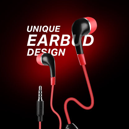 Wired Earphone with AUX Jack, Mic Hi-Fi Stereo Sound Noise Cancellation Black SoRoo X-185
