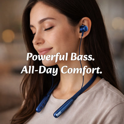 Bluetooth Neckband 88Hr ENC Fast Charging SoRoo I-BAND-38 Black