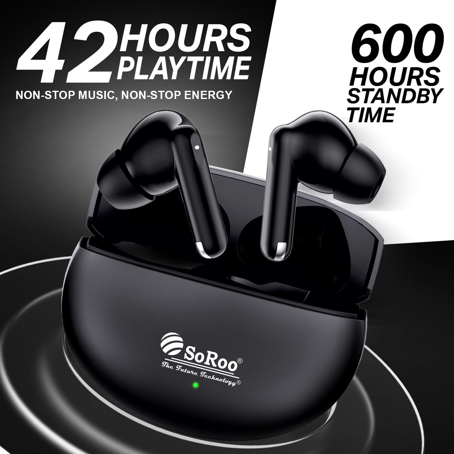 True Wireless Earbuds 42H Playtime ANC ANR Bluetooth 5.4 Type-C Fast Charging Soroo Buds 30