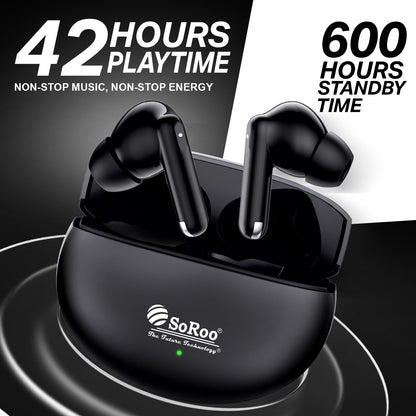 True Wireless Earbuds 42H Playtime ANC ANR Bluetooth 5.4 Type-C Fast Charging Soroo Buds 30
