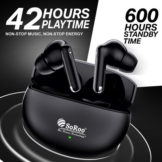True Wireless Earbuds 42H Playtime ANC ANR Bluetooth 5.4 Type-C Fast Charging Soroo Buds 30