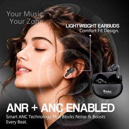 True Wireless Earbuds 42H Playtime ANC ANR Bluetooth 5.4 Type-C Fast Charging Soroo Buds 30