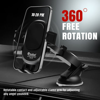 Car Mobile Holder 360° Rotation Strong Grip Soroo CH-06 Adjustable Phone Mount