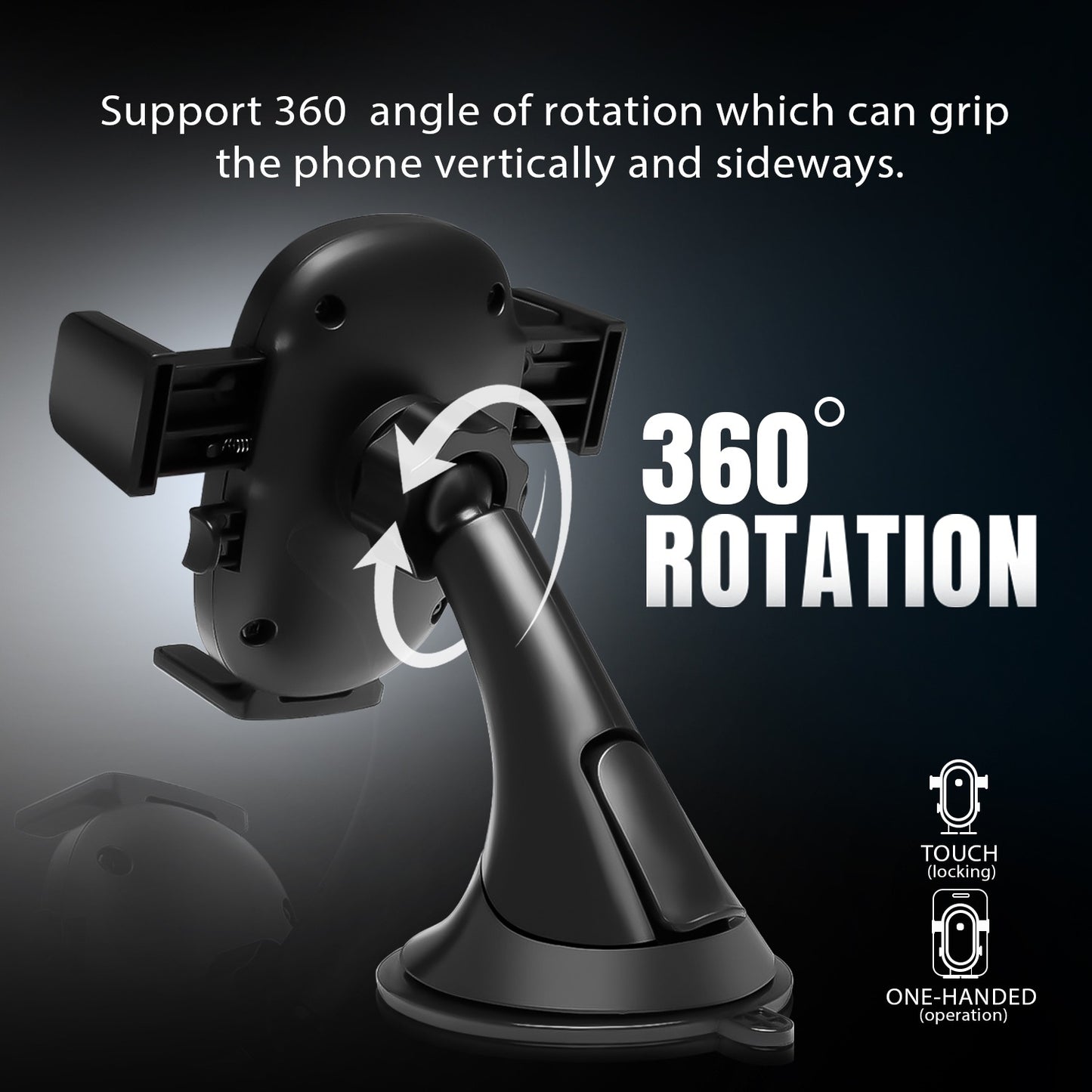 Car Mobile Holder 360° Rotation Touch Lock Strong Grip Soroo CH-16
