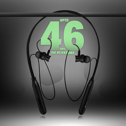 Bluetooth Neckband 46Hr Magnetic Hands Free Calling Soroo DHOOM 5 Black