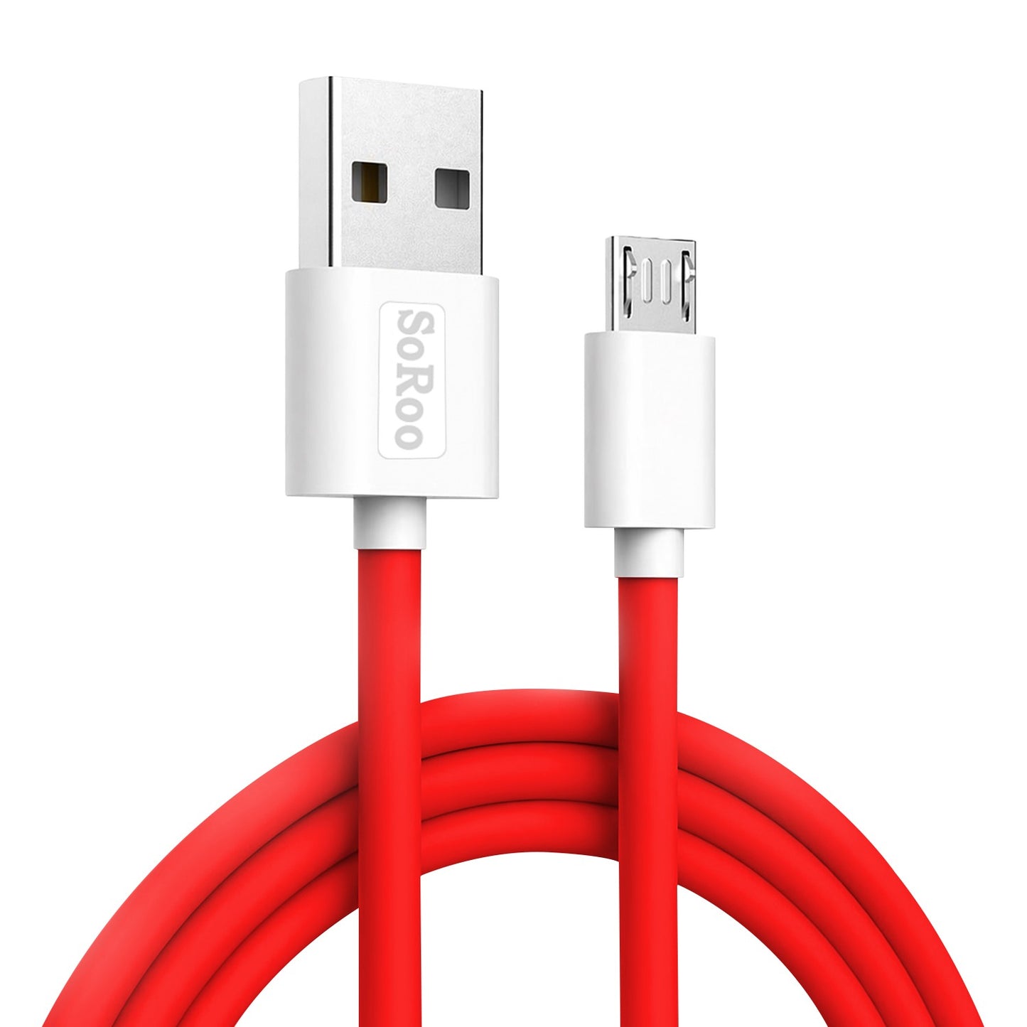 Micro USB Fast Charging Data Cable 5A 1.2M Soroo DT-02 White Red